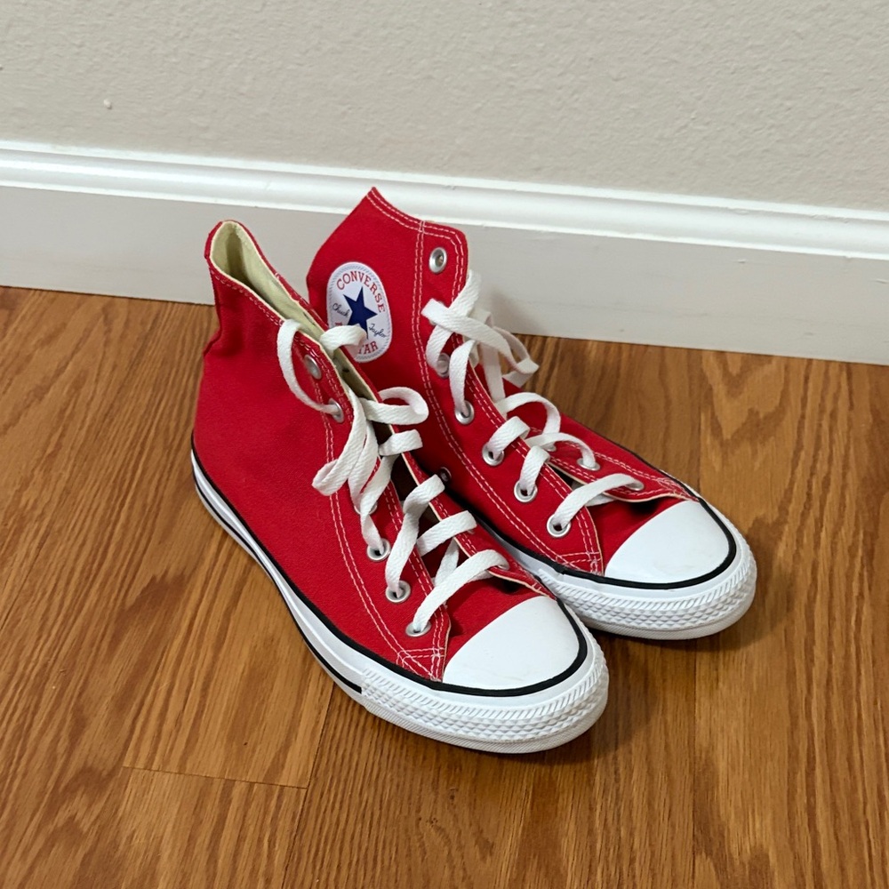 Converse Red Canvas High-Tops
